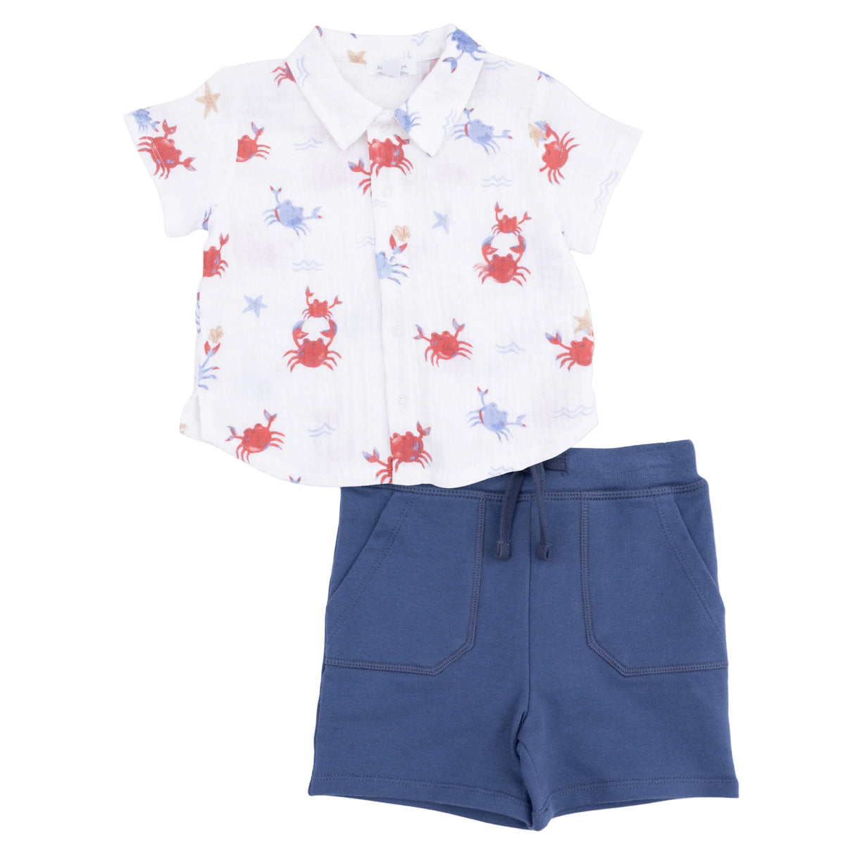 Crayon Crabs - Polo Button Up with Everyday Short