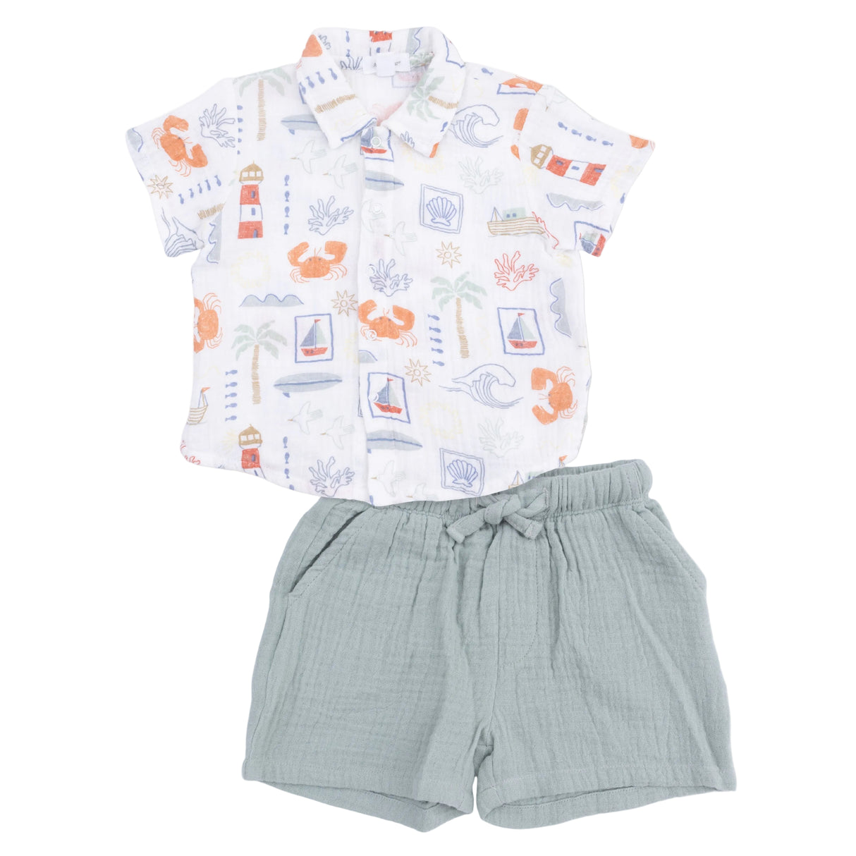 Club Mediterranean - Polo Button Up with Casual Short