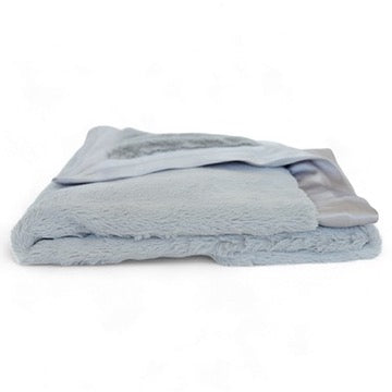 Luxury Satin Border Blanket - Silver