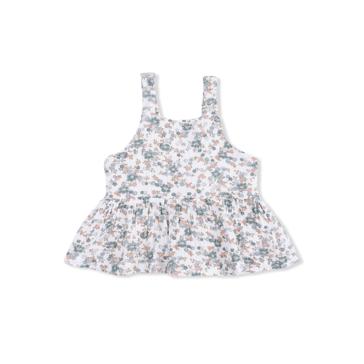 Camille Floral - Peplum Tank with Smocked Waist Pant
