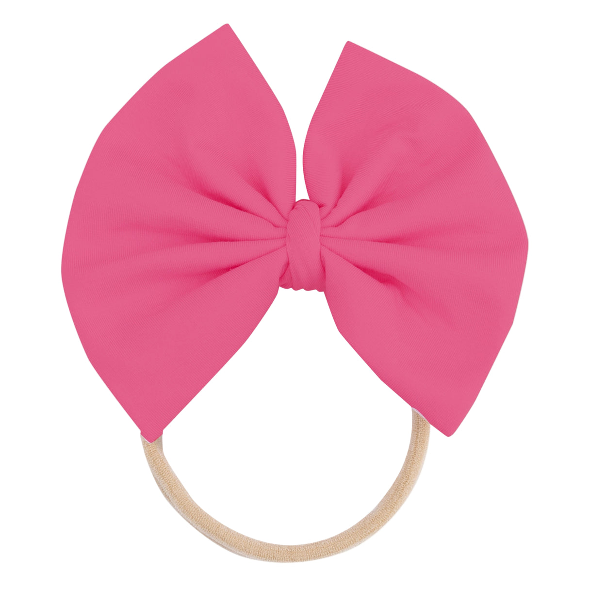 Big Bow on Soft Headband - Pink Power - HoneyBug