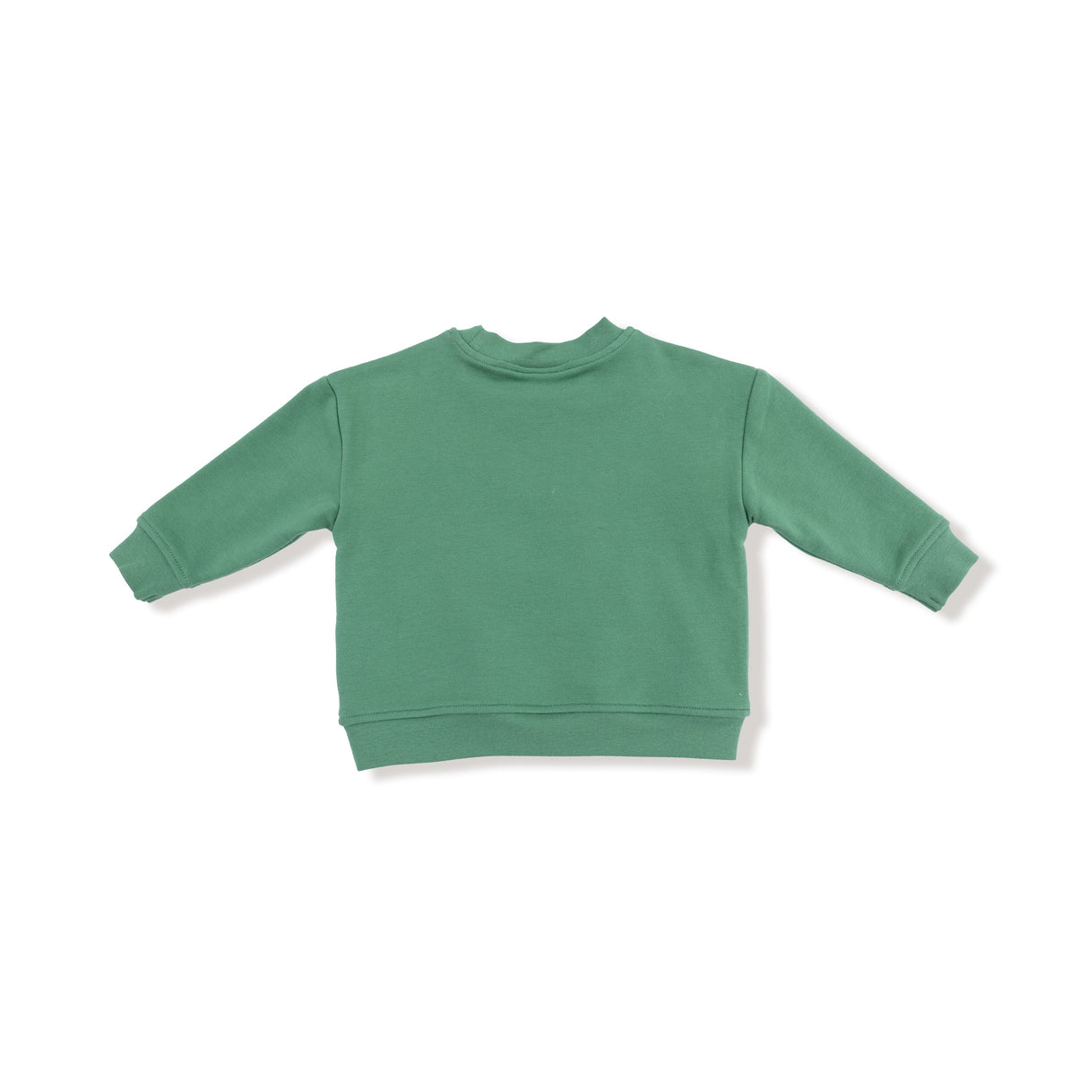 Drop Sleeve Bear Sweatshirt with Rib Cuffs - Holiday Plaid - HoneyBug