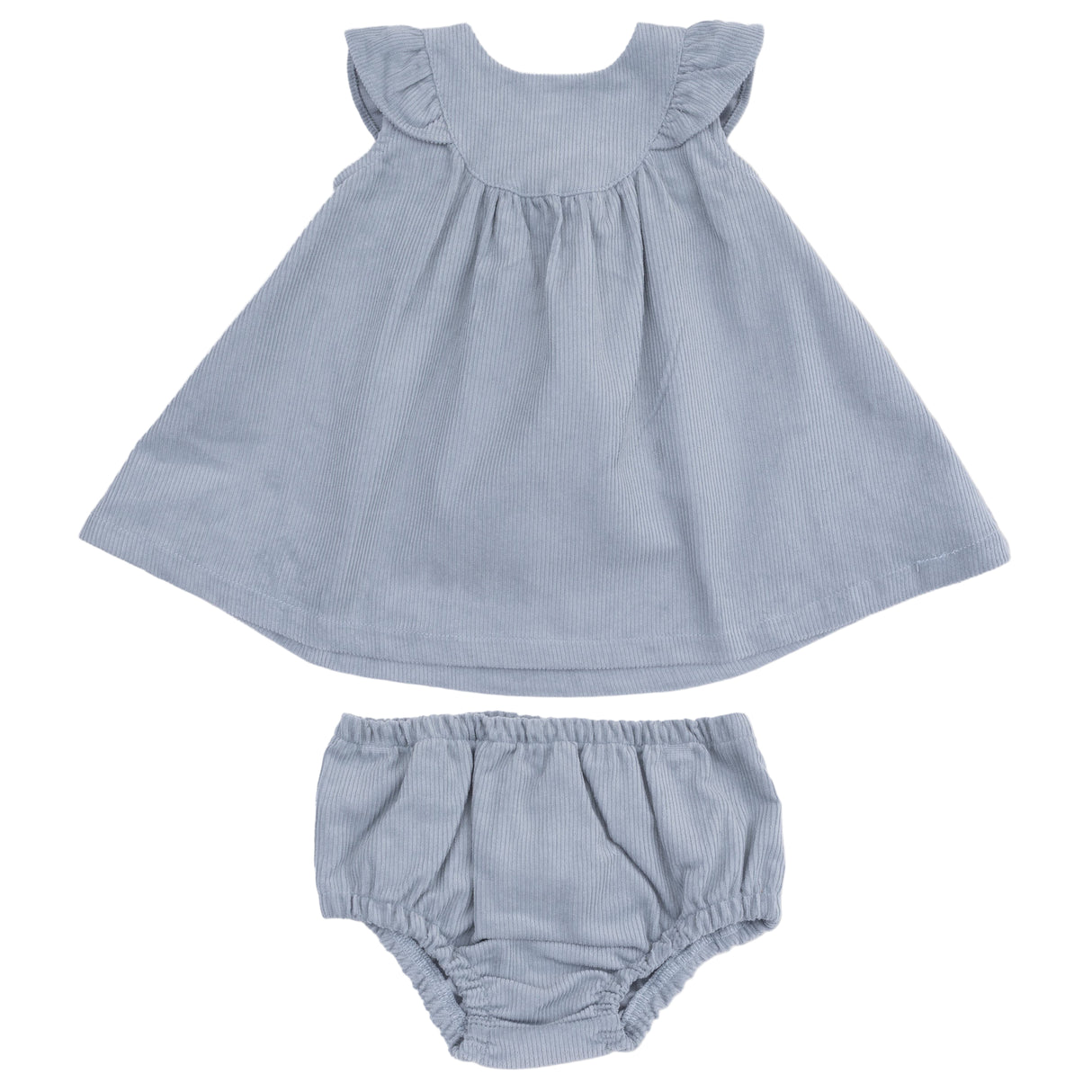 Scoop Yoke with Ruffle Dress + Bloomer - HoneyBug
