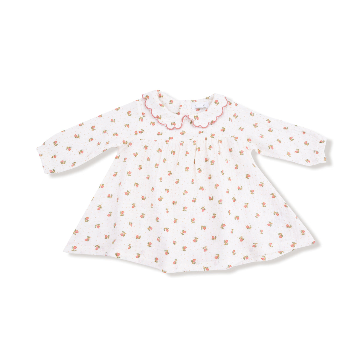 Long Sleeve Petal Collar Dress and Bloomer - HoneyBug