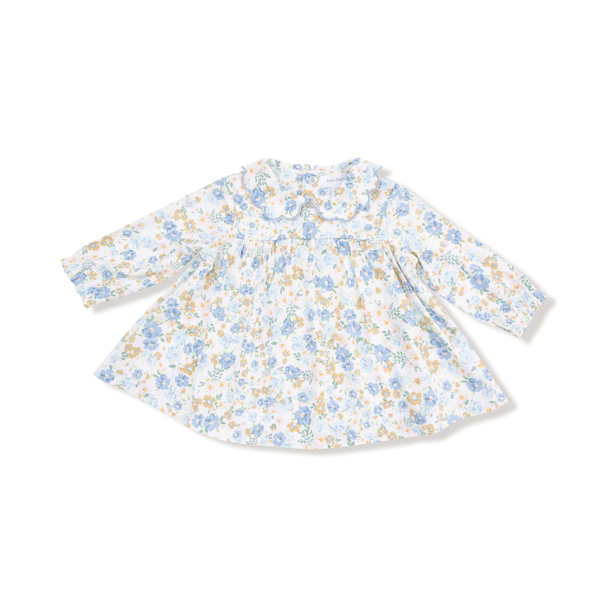 Long Sleeve Petal Collar Dress and Bloomer - HoneyBug