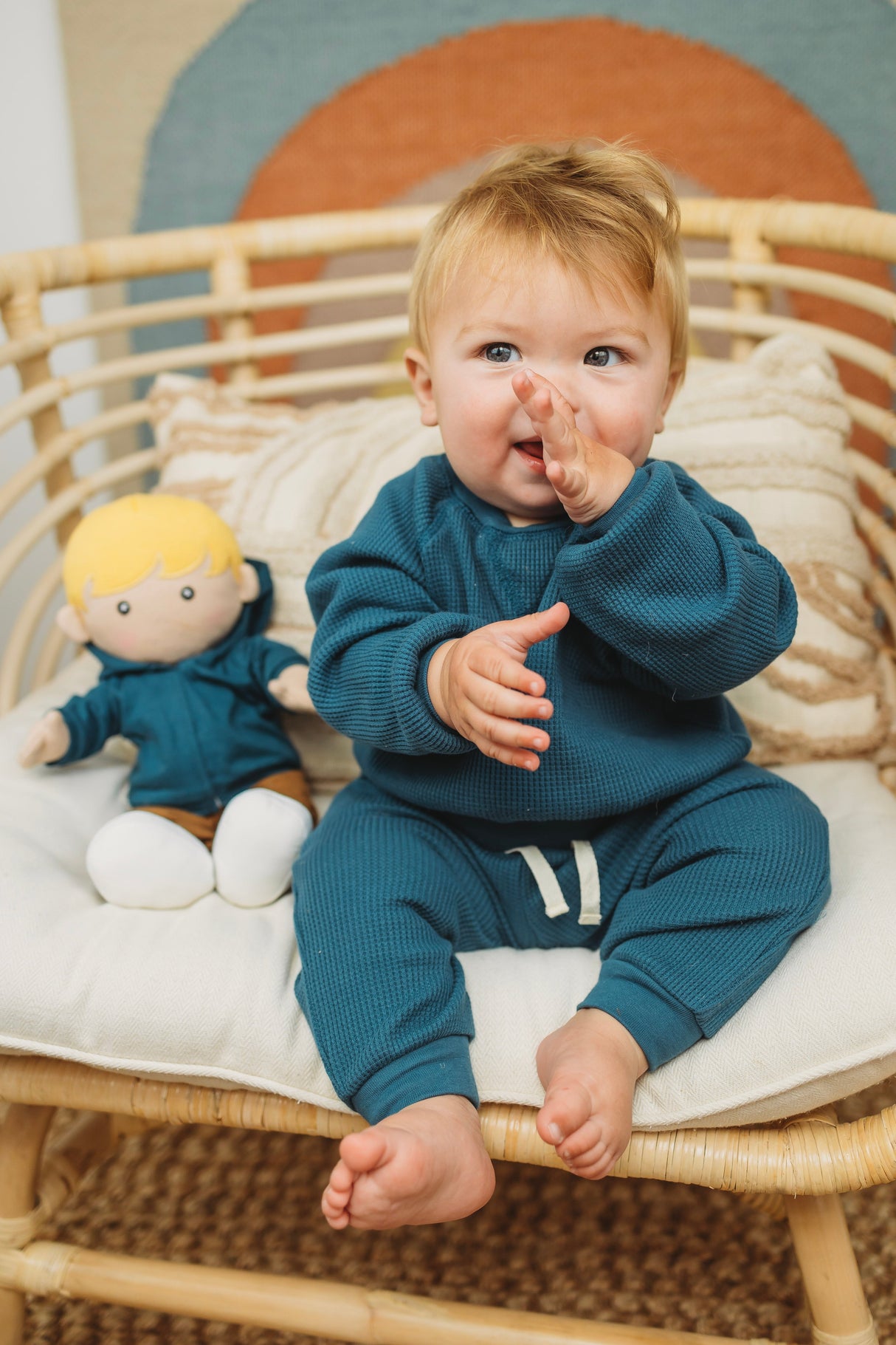 Waffle Joggers - Marine - HoneyBug