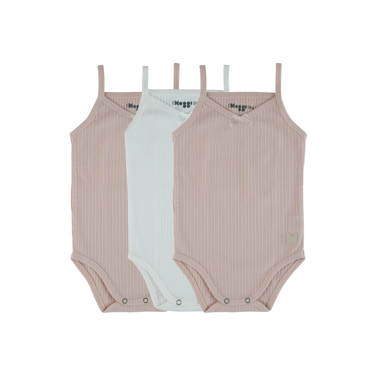 Ribbed Mauve + White (Three Pack) - HoneyBug