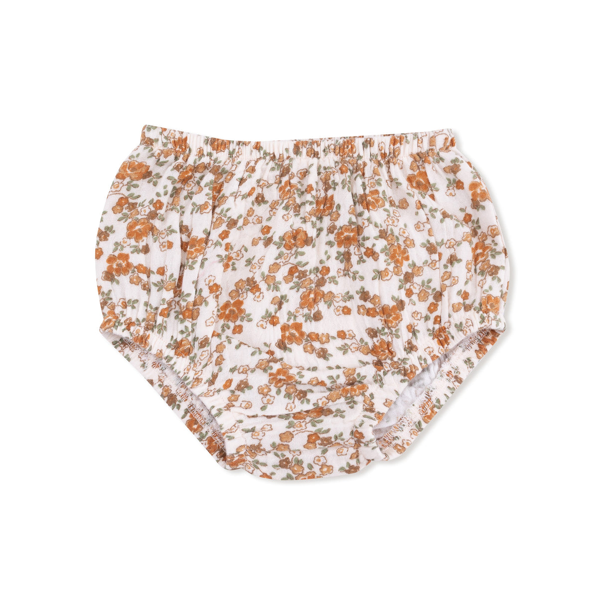 Long Sleeve Ruffle Smocked Neck Dress + Diaper Cover - HoneyBug