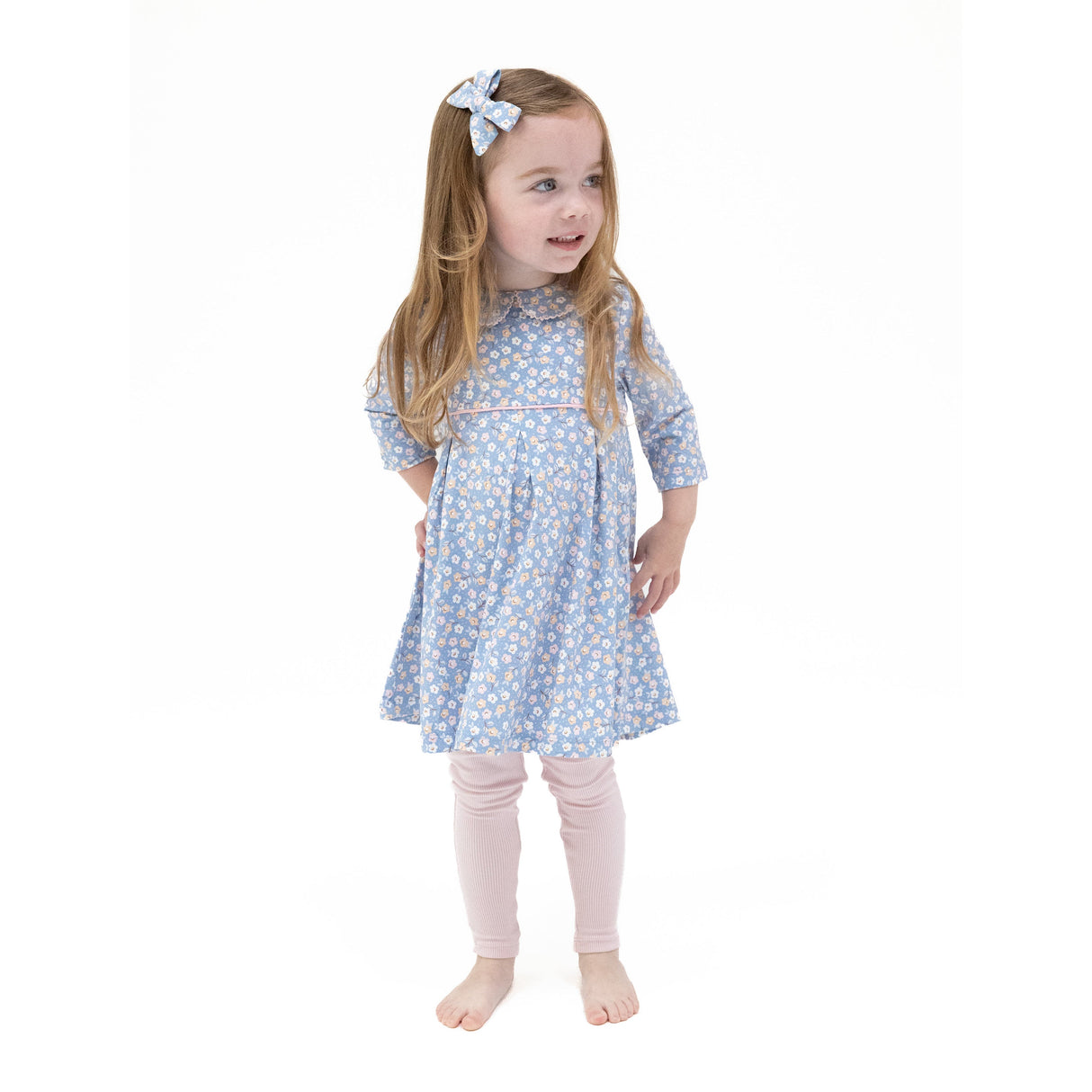 Box Pleat Dress & Leggings - HoneyBug