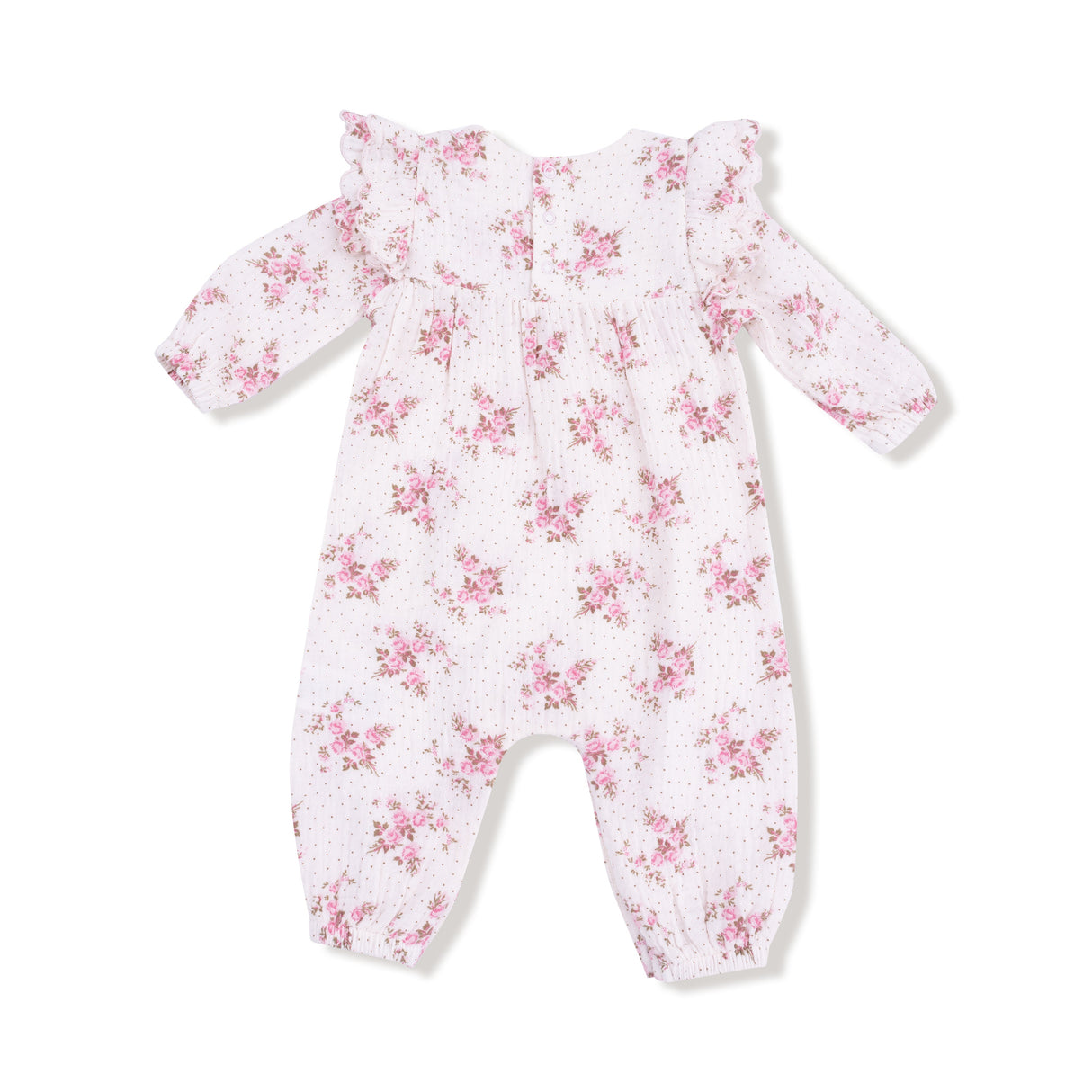 Long Sleeve Petal Ruffle Romper - HoneyBug