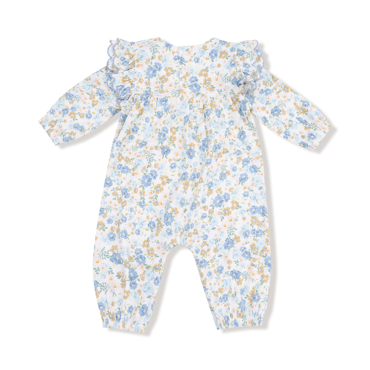 Long Sleeve Petal Ruffle Romper - HoneyBug
