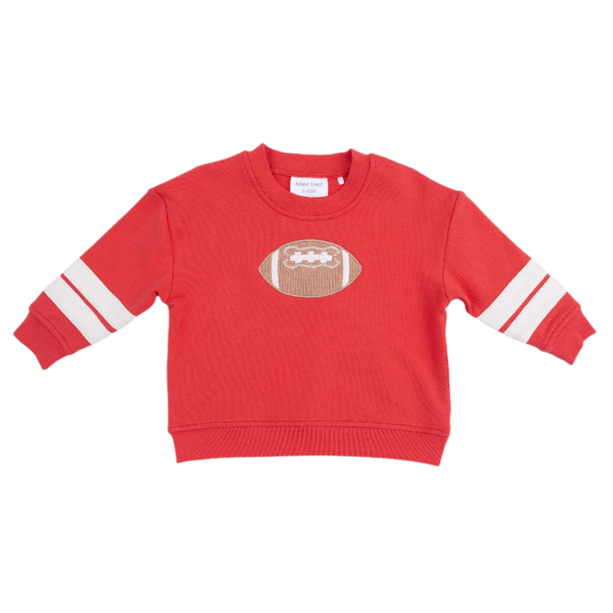 Cozy Drop Sleeve Sweatshirt with Varsity Stripes - Varsity Red - HoneyBug