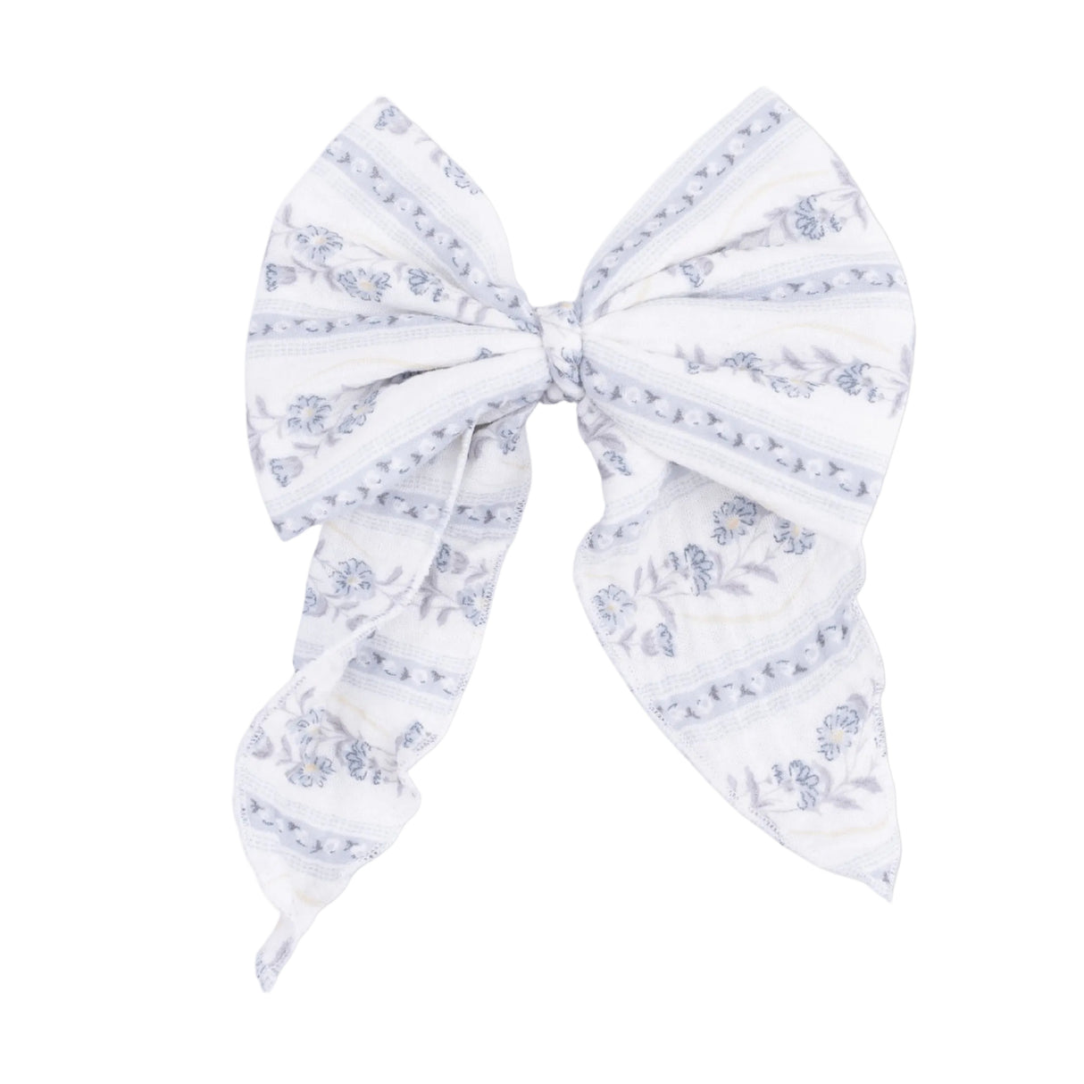 Kimberly Floral Stripe - Large Bow