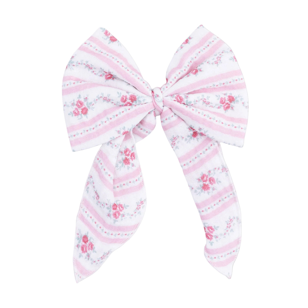 Winding Roses Stripe - Large Bow
