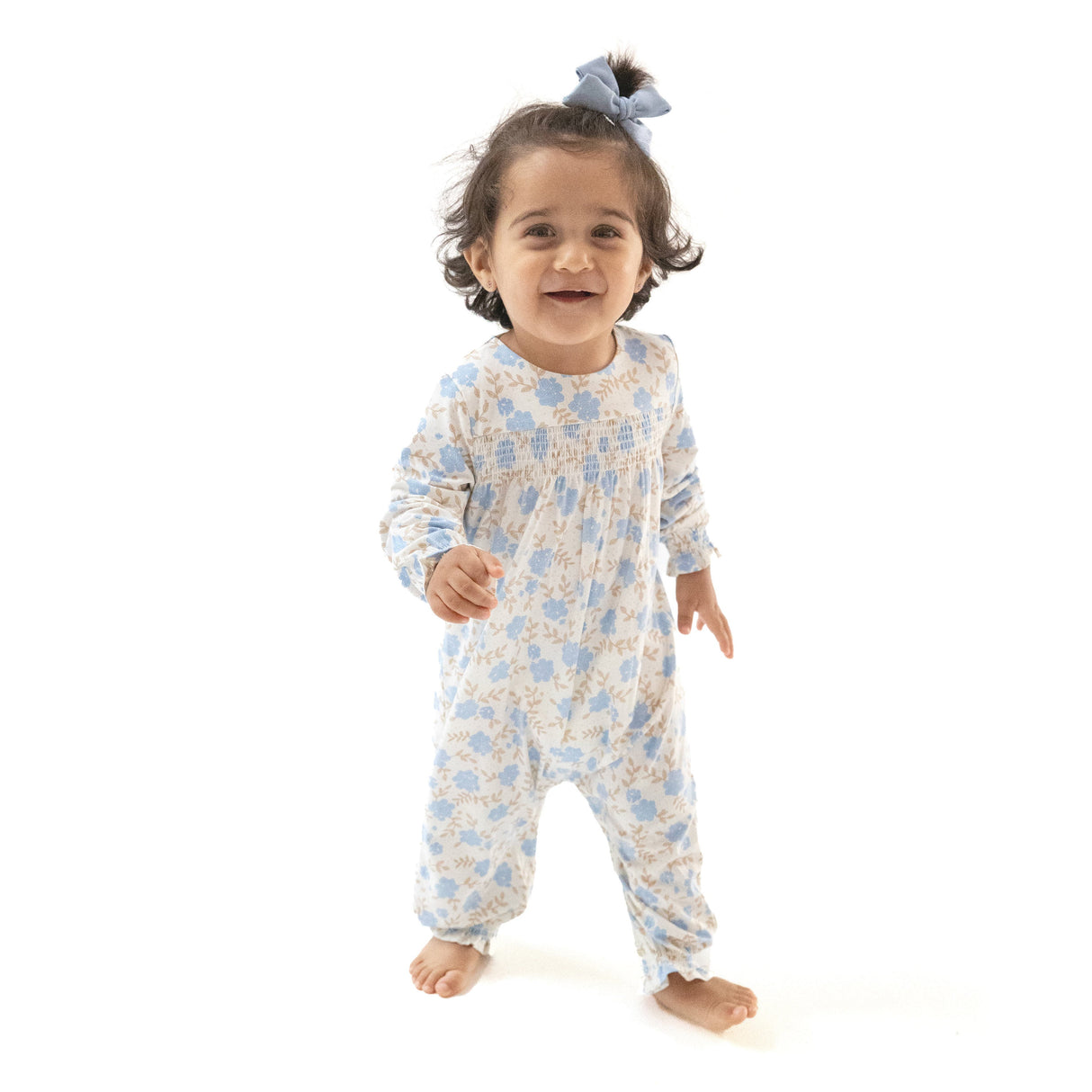 Smocked Romper - HoneyBug