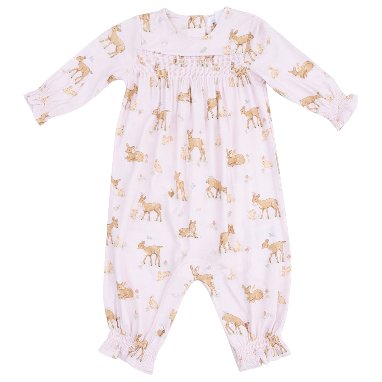 Smocked Long Sleeve Romper - HoneyBug