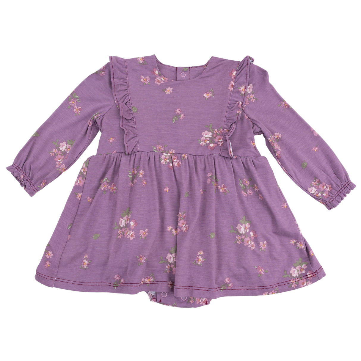 Ruffle Long Sleeve Bubble with Skirt - HoneyBug