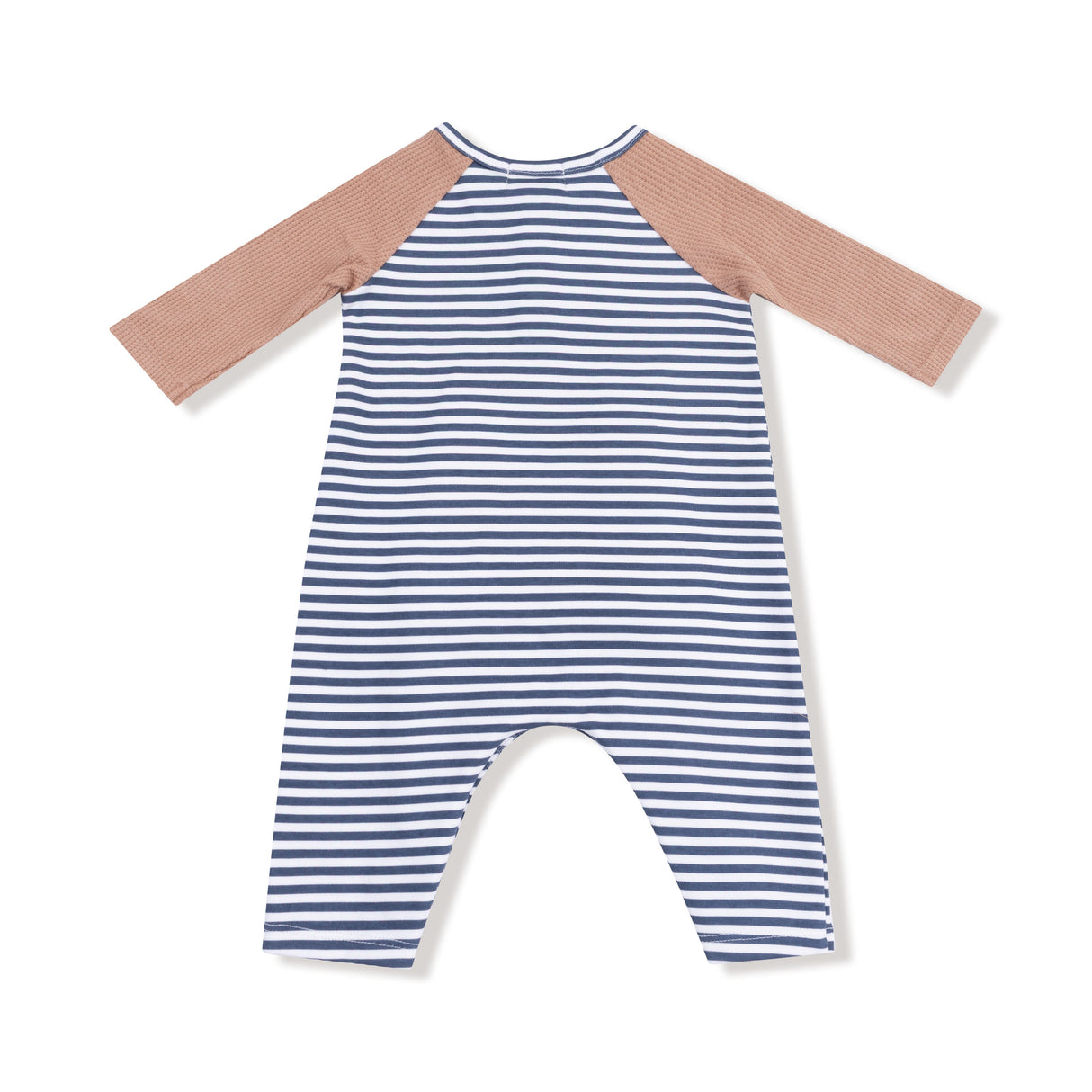 Long Sleeve Raglan Henley Romper - HoneyBug