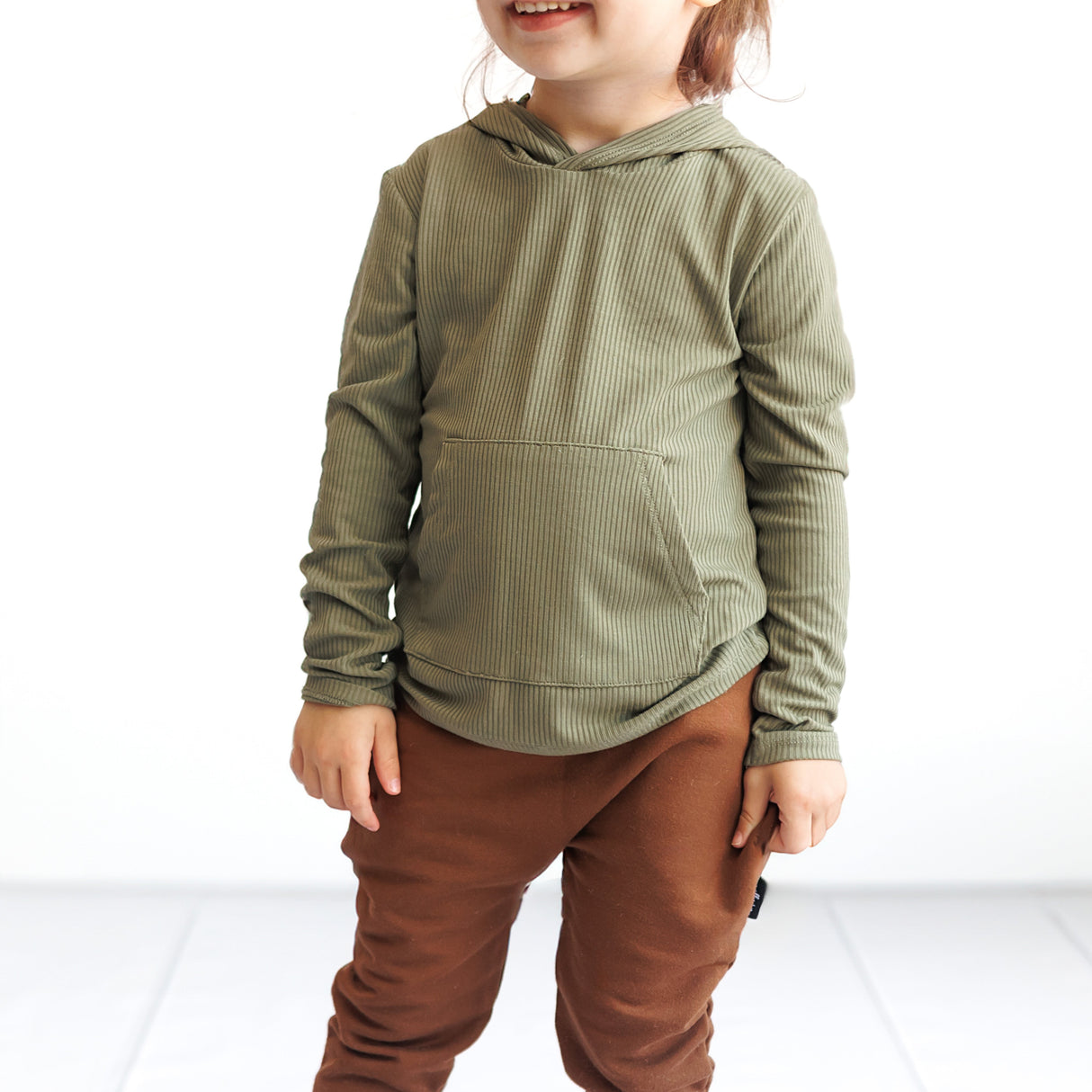 LONG SLEEVE HOODIE- Sage - HoneyBug