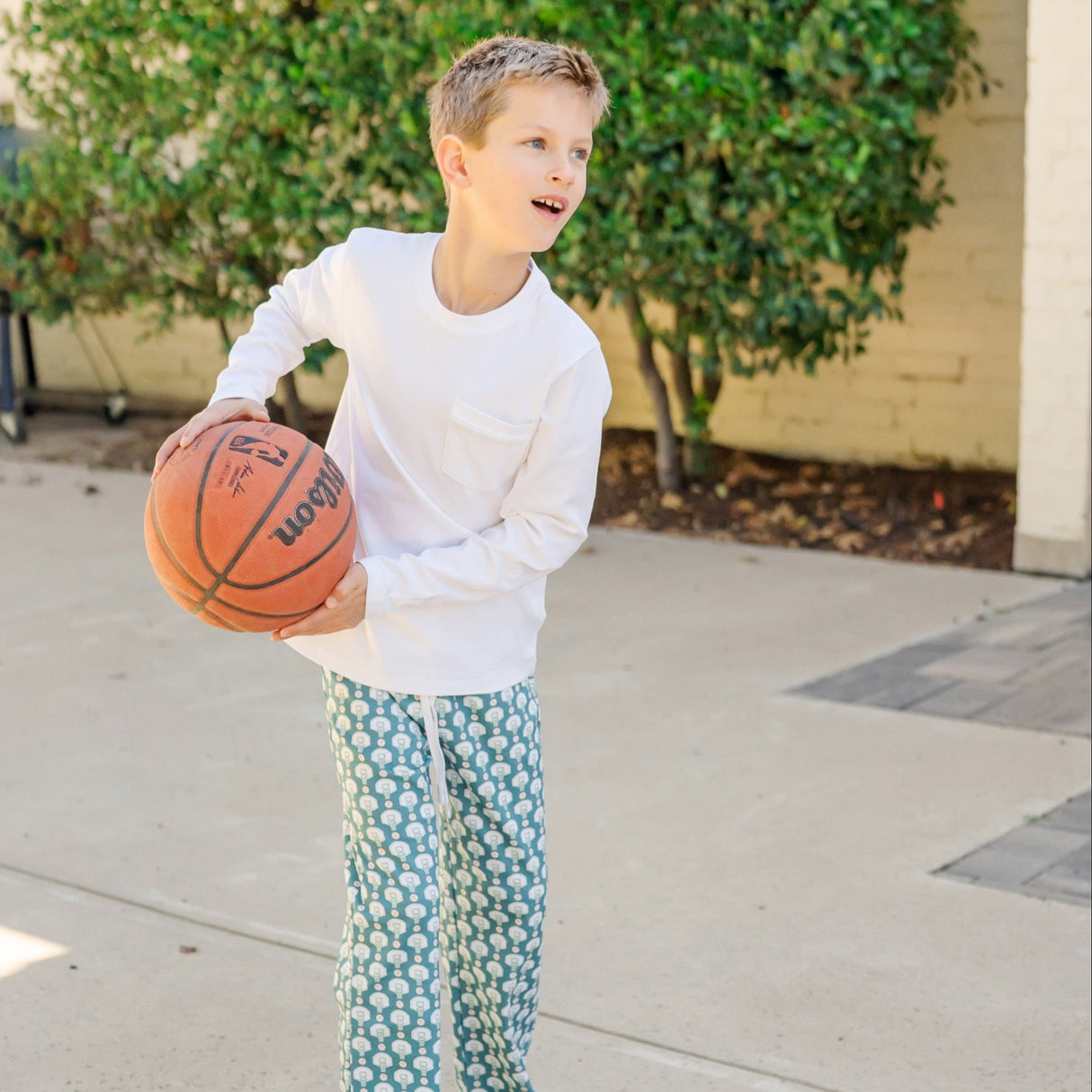 Beckett Boys' Hangout Pant - Basketball Game - HoneyBug