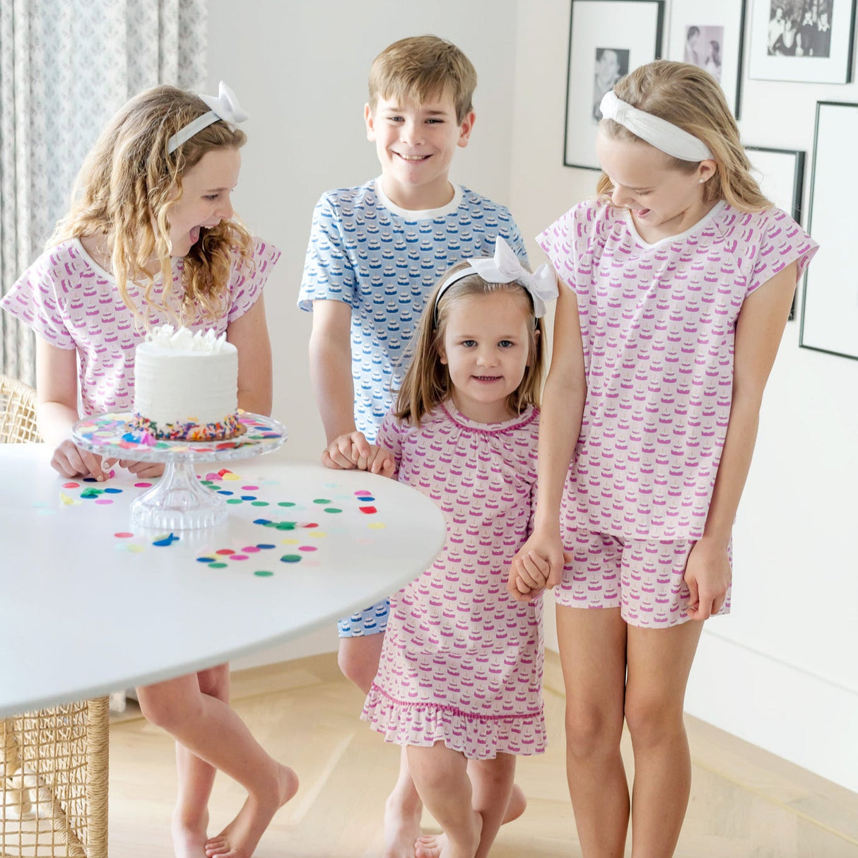 Carlin Girls' Dress - Birthday Cake Pink - HoneyBug