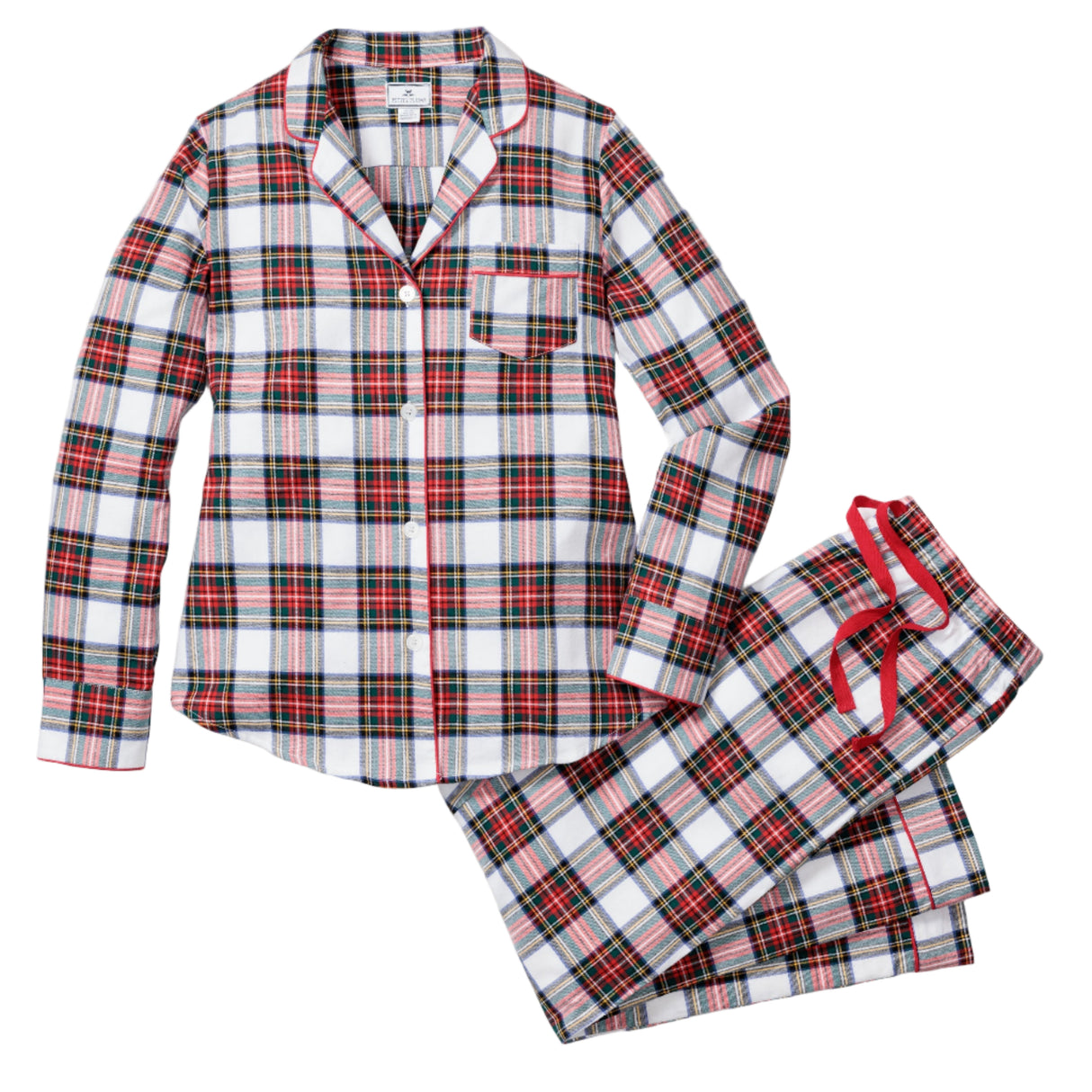 Women's Brushed Twill Pajama Set in Balmoral Tartan - HoneyBug