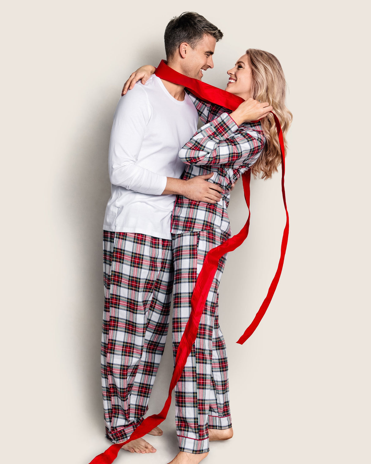 Women's Brushed Twill Pajama Set in Balmoral Tartan - HoneyBug