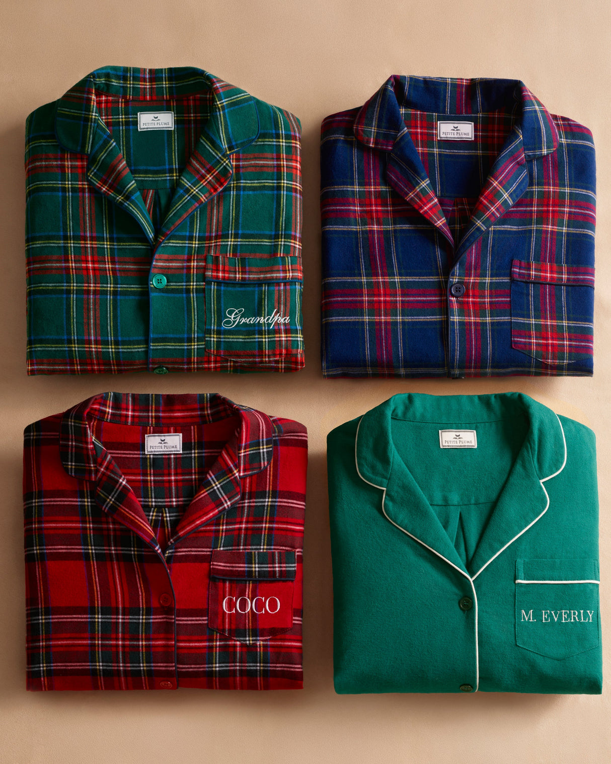 Women's Brushed Twill Pajama Set in Windsor Tartan - HoneyBug