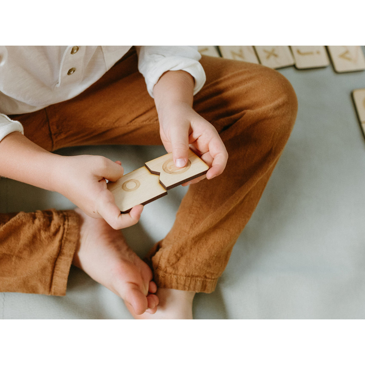 Wooden Alphabet Puzzle • Uppercase & Lowercase Matching Game - HoneyBug