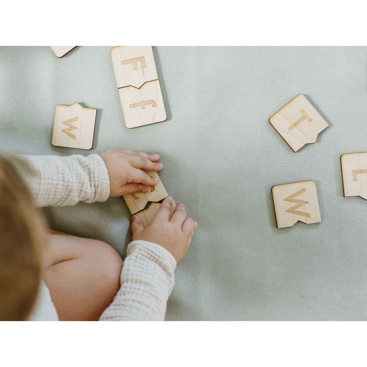 Wooden Alphabet Puzzle • Uppercase & Lowercase Matching Game - HoneyBug
