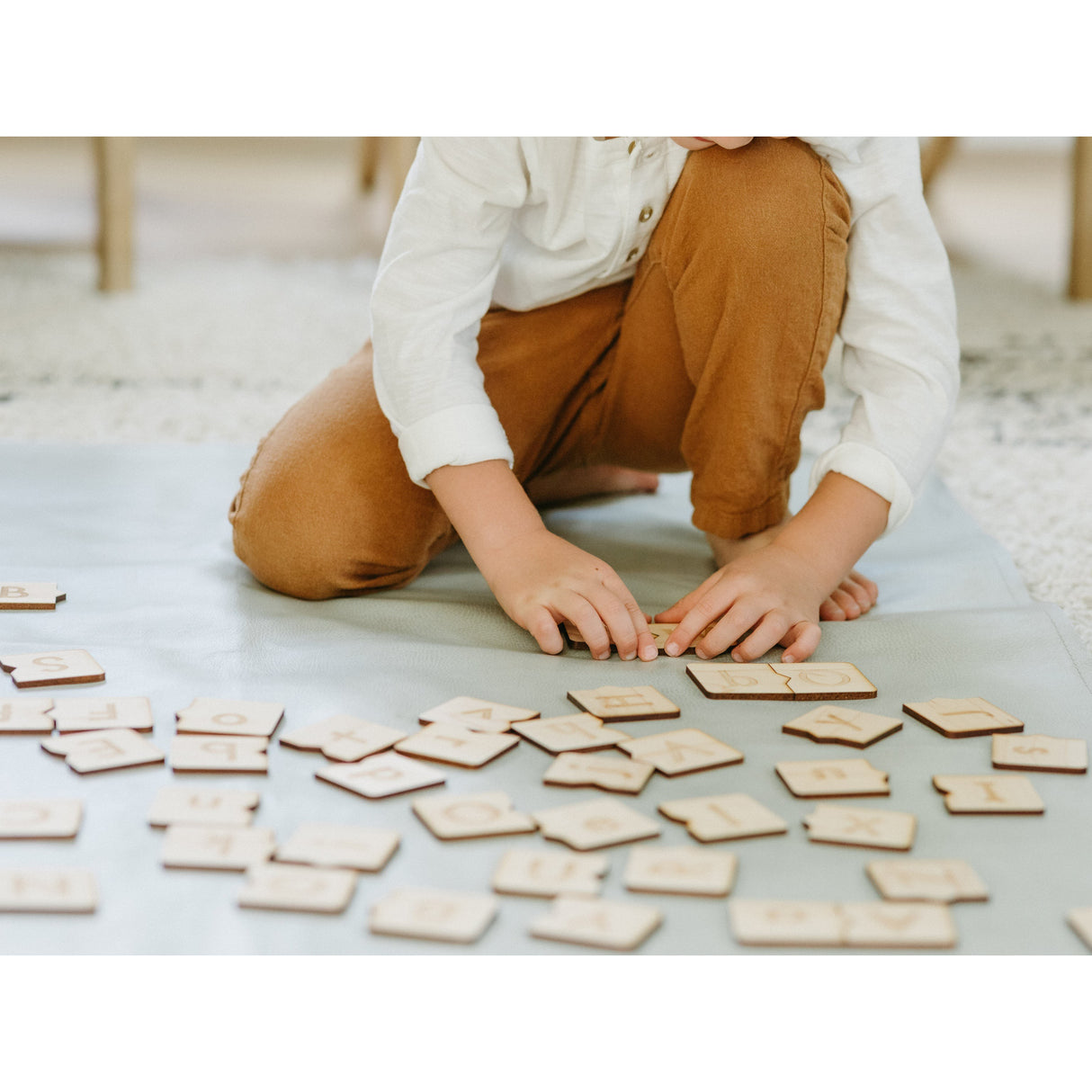 Wooden Alphabet Puzzle • Uppercase & Lowercase Matching Game - HoneyBug