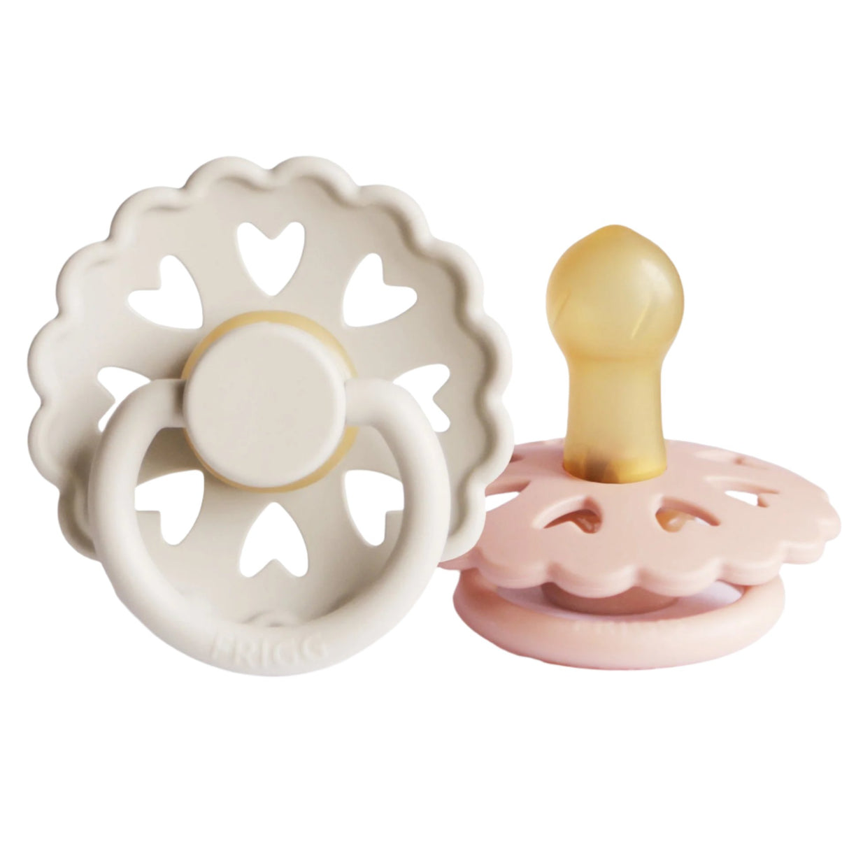 FRIGG Andersen Fairytale Natural Rubber Pacifier 2-Pack - Cream/Blush - HoneyBug