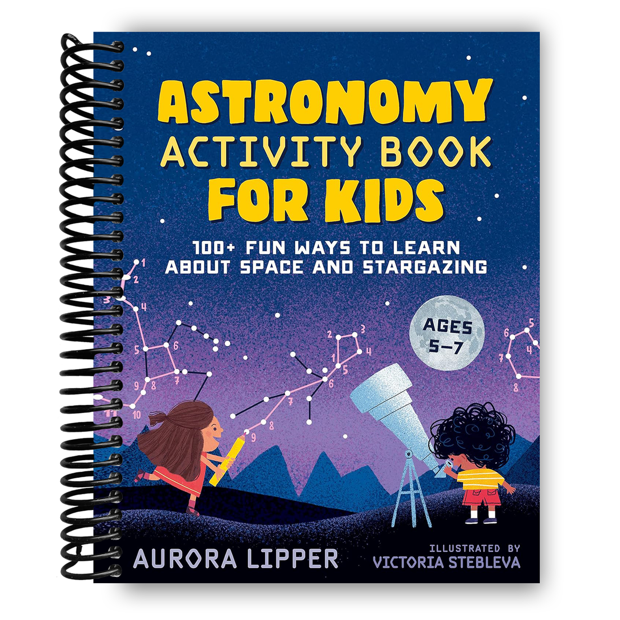 Astronomy Activity Book for Kids: 100+ Fun Ways to Learn About Space and Stargazing(Spiral Bound) - HoneyBug