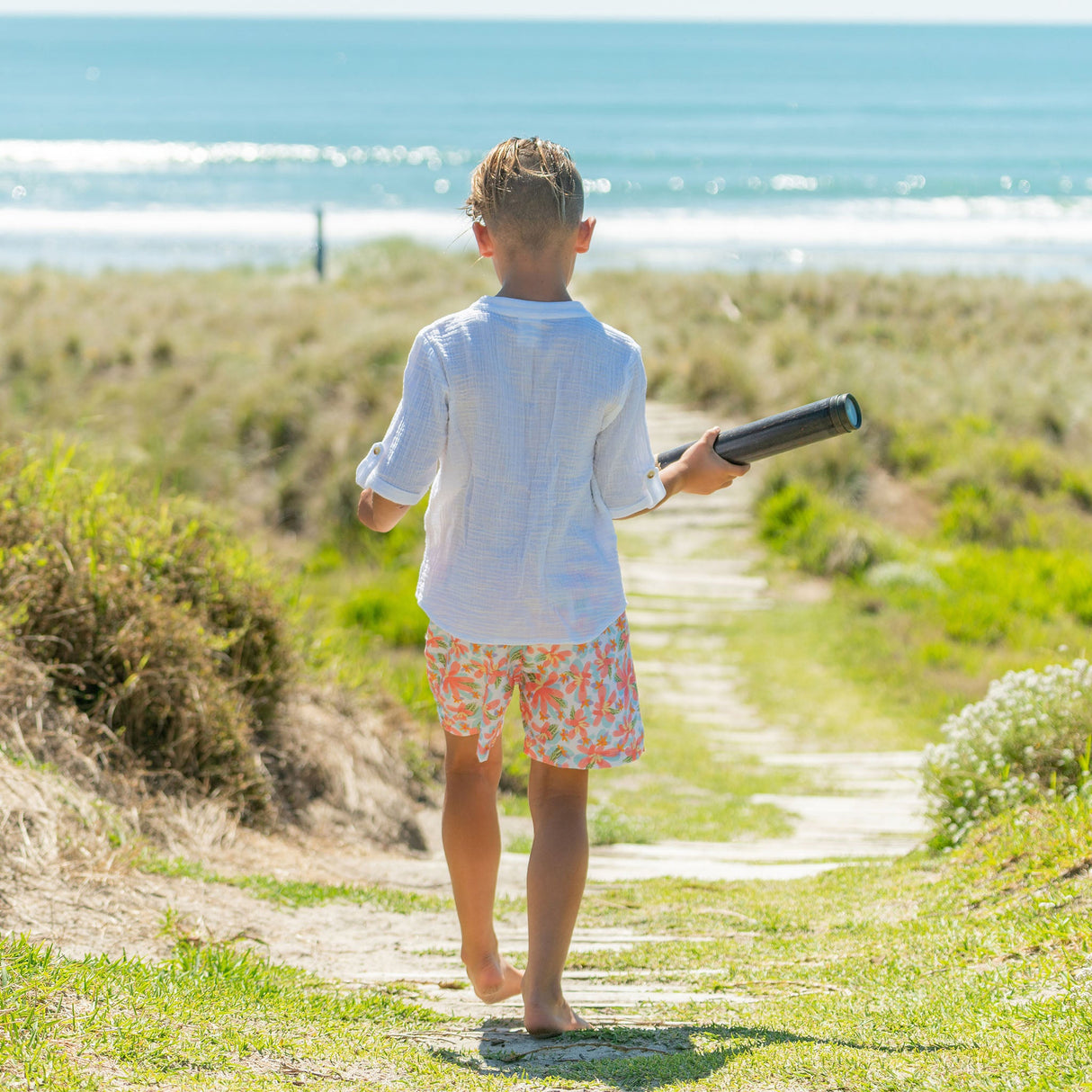 Hawaiian Luau Sustainable Swim Short - HoneyBug
