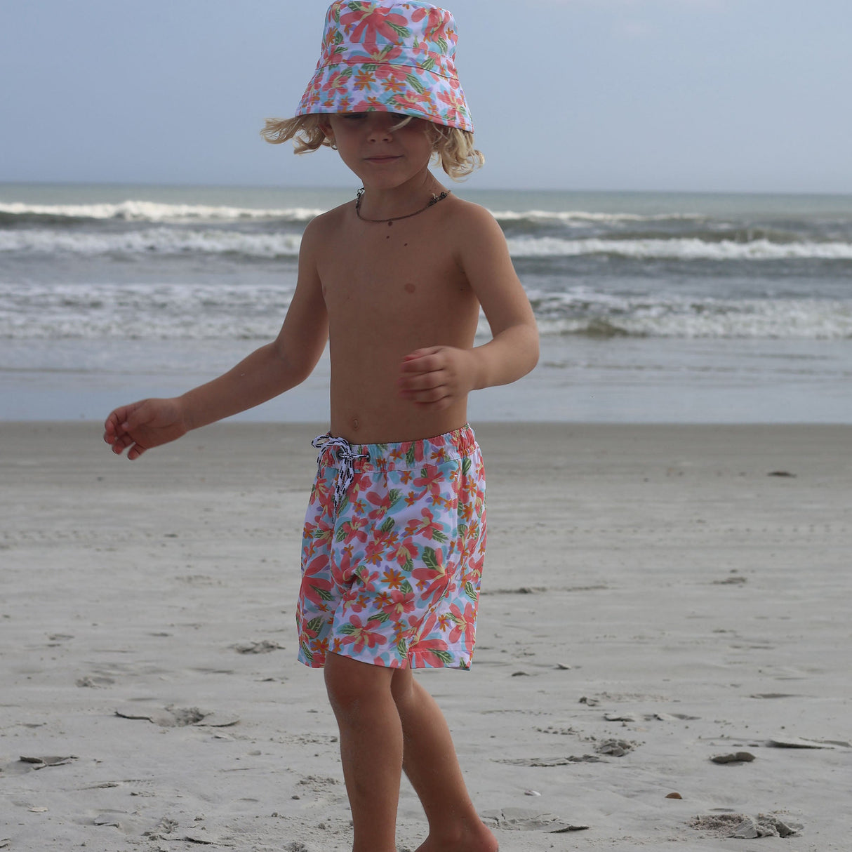 Hawaiian Luau Sustainable Swim Short - HoneyBug