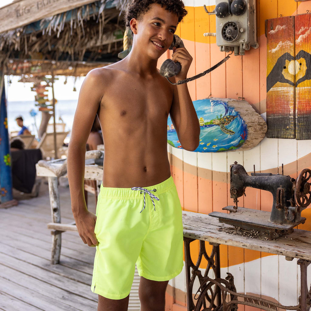 Citron Comfort Lined Swim Short - HoneyBug