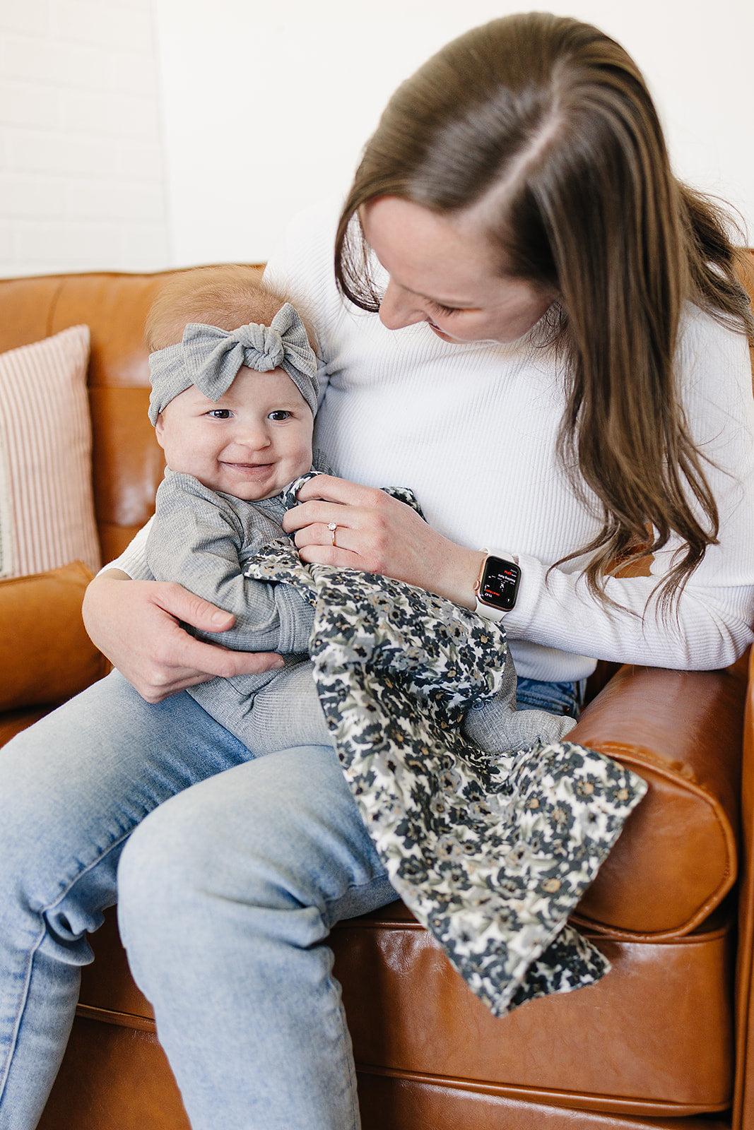 Liberty FLoral Muslin Burp Cloth - HoneyBug