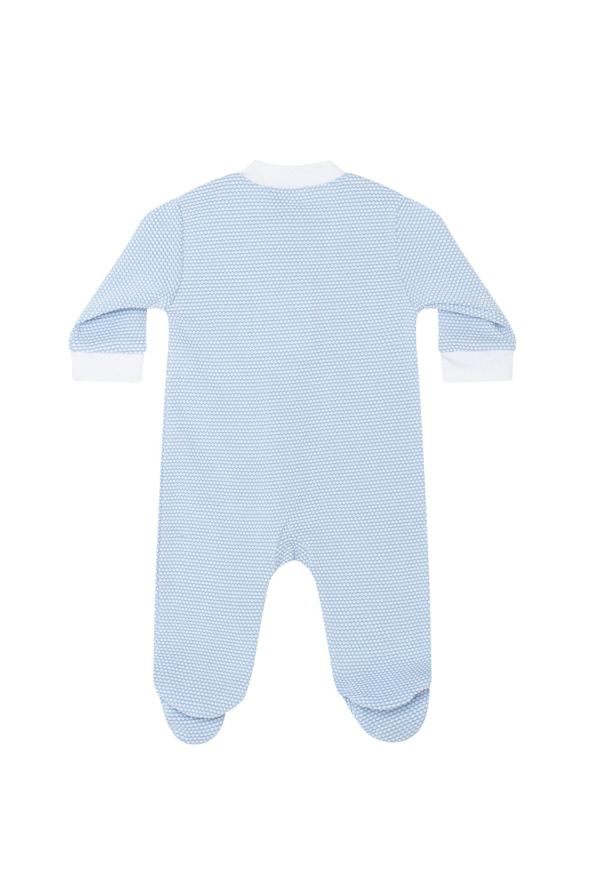 Blue Bubble Zipper Footie - HoneyBug