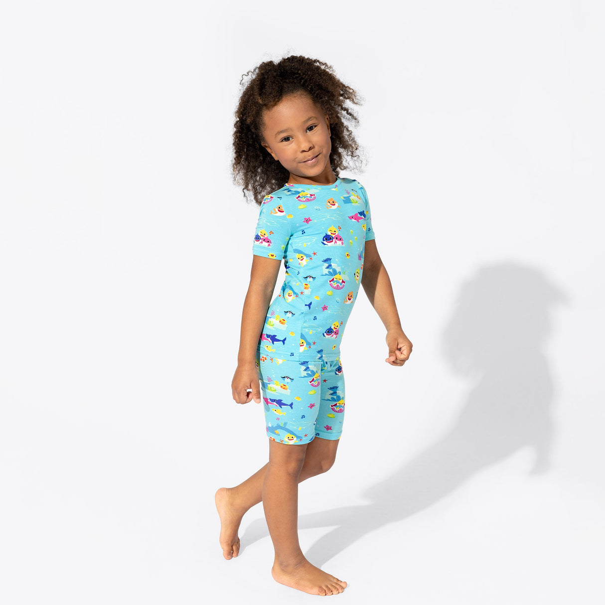 Baby Shark Bamboo Kids Pajama Short Set - HoneyBug