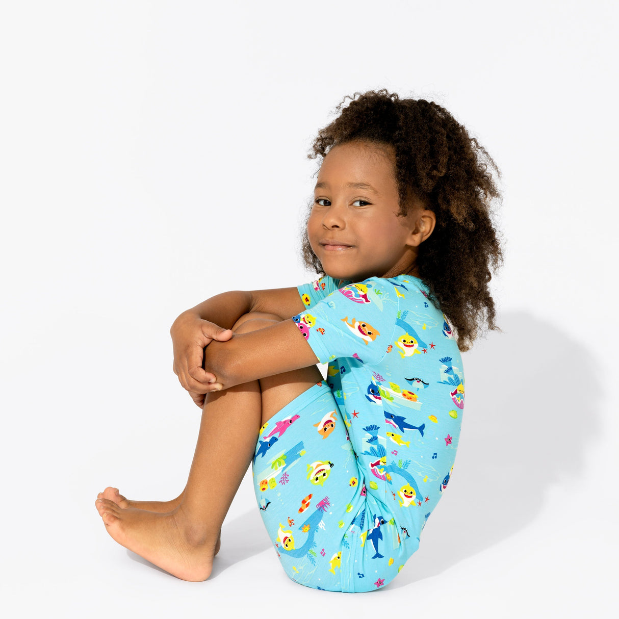 Baby Shark Bamboo Kids Pajama Short Set - HoneyBug