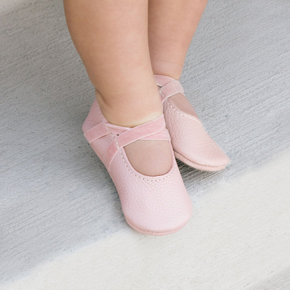 Blush Ballet Slipper Baby Shoe - HoneyBug