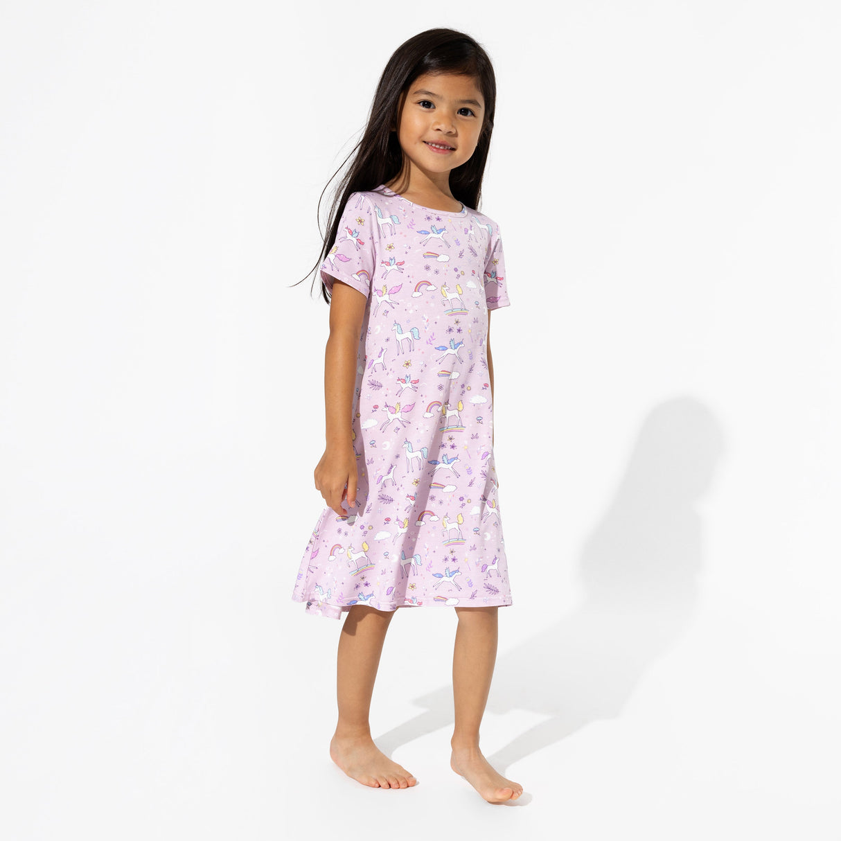 Enchanted Unicorn Bamboo Girls' Short Sleeve Dress - HoneyBug