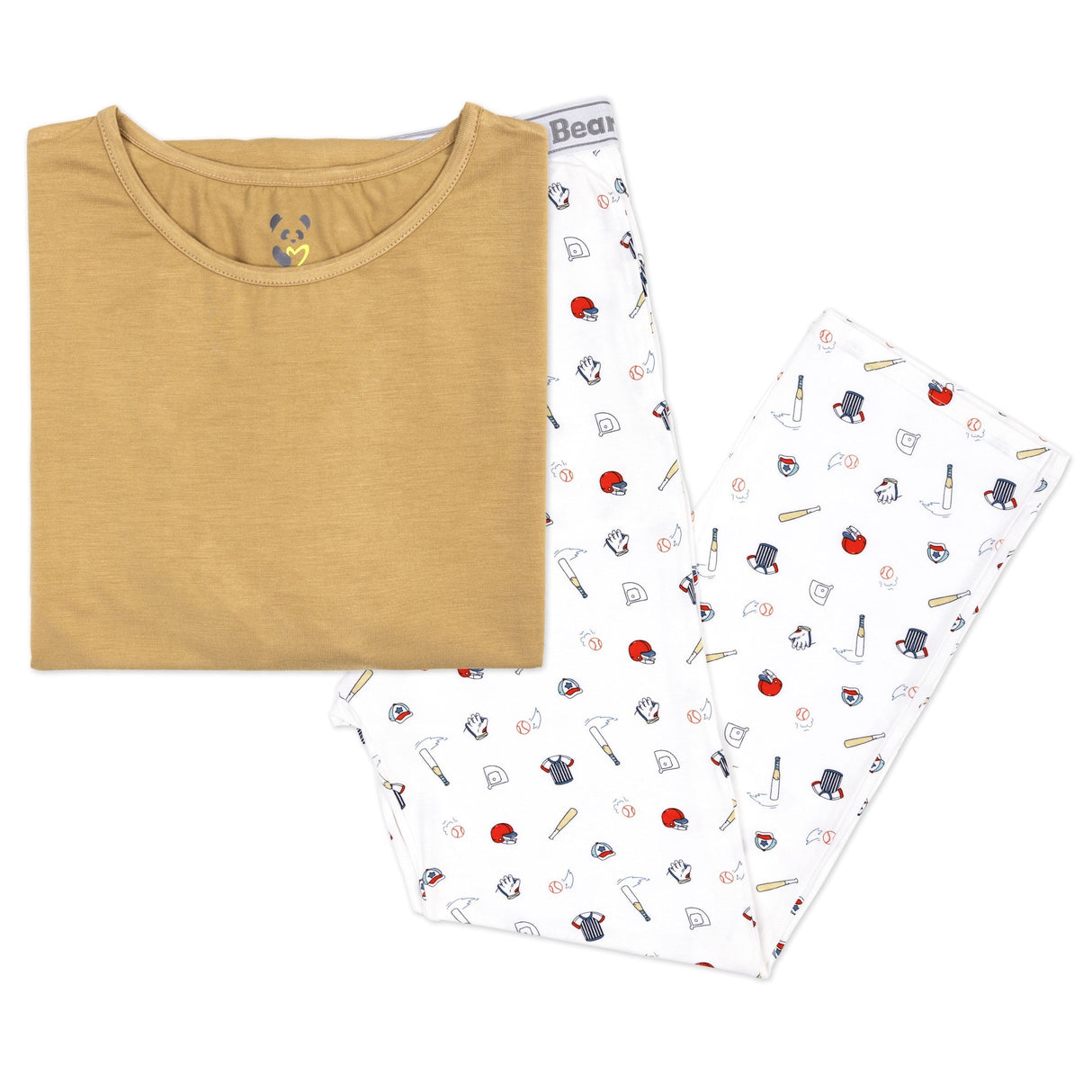 Baseball Bamboo Men's Pajama Set - HoneyBug