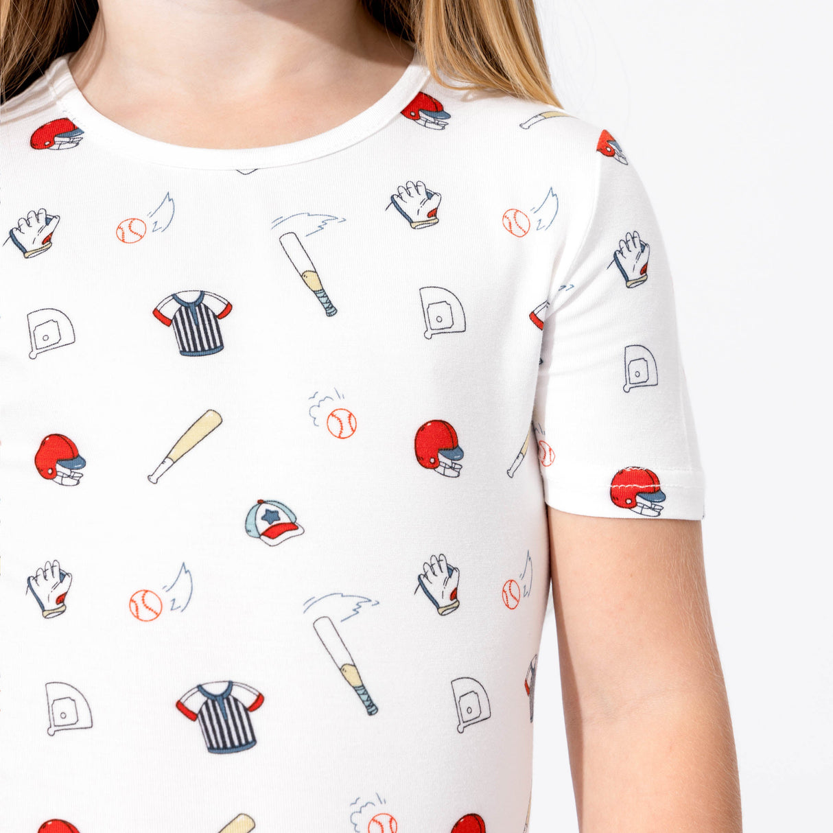 Baseball Bamboo Kids Pajama Short Set - HoneyBug