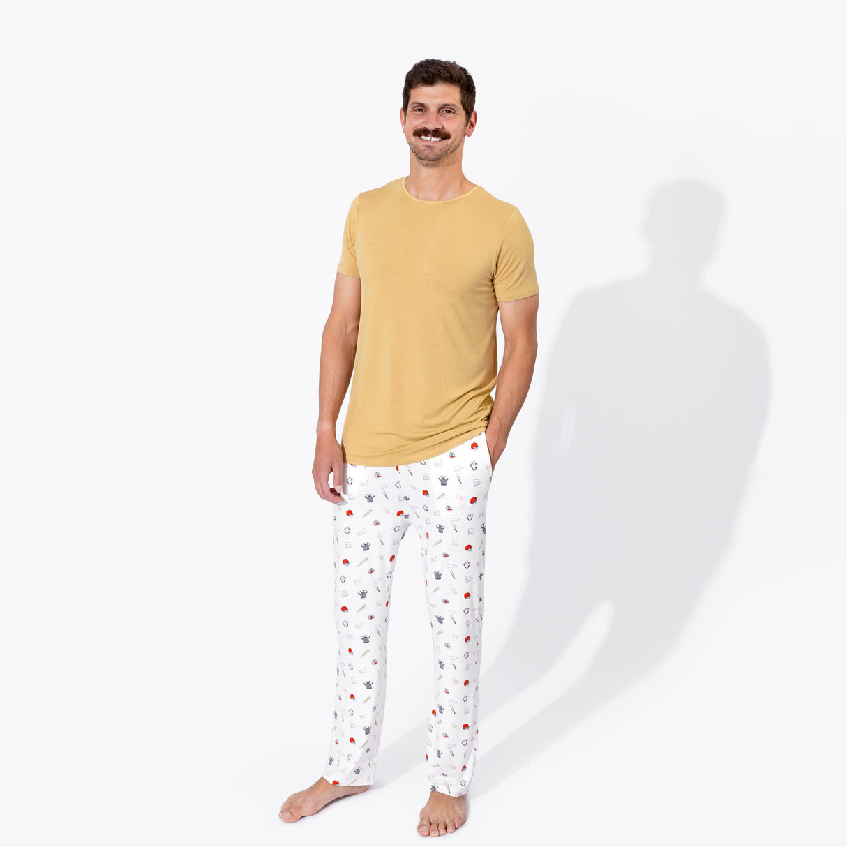 Baseball Bamboo Men's Pajama Set - HoneyBug