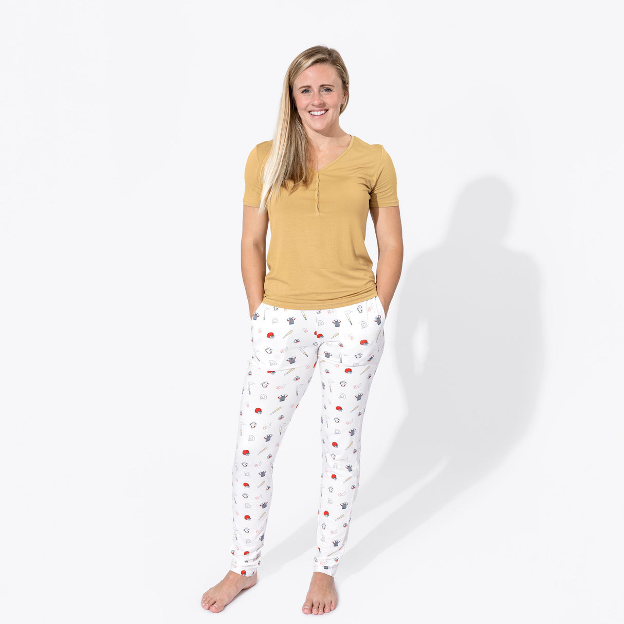 Baseball Bamboo Women's Pajama Set - HoneyBug