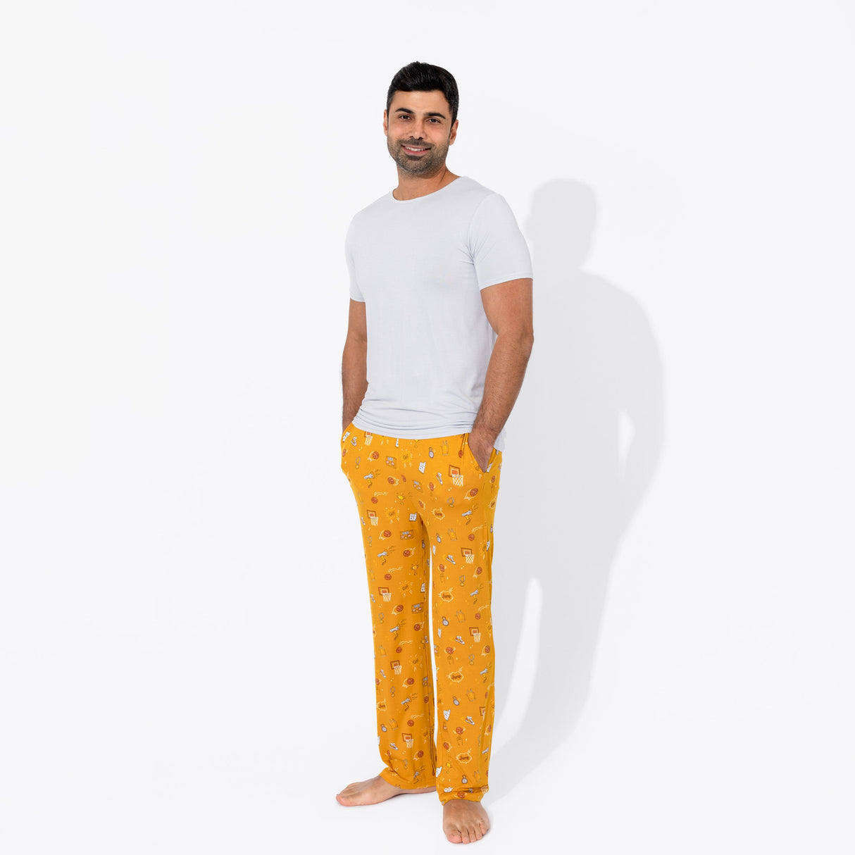 Basketball Bamboo Men's Pajama Set - HoneyBug