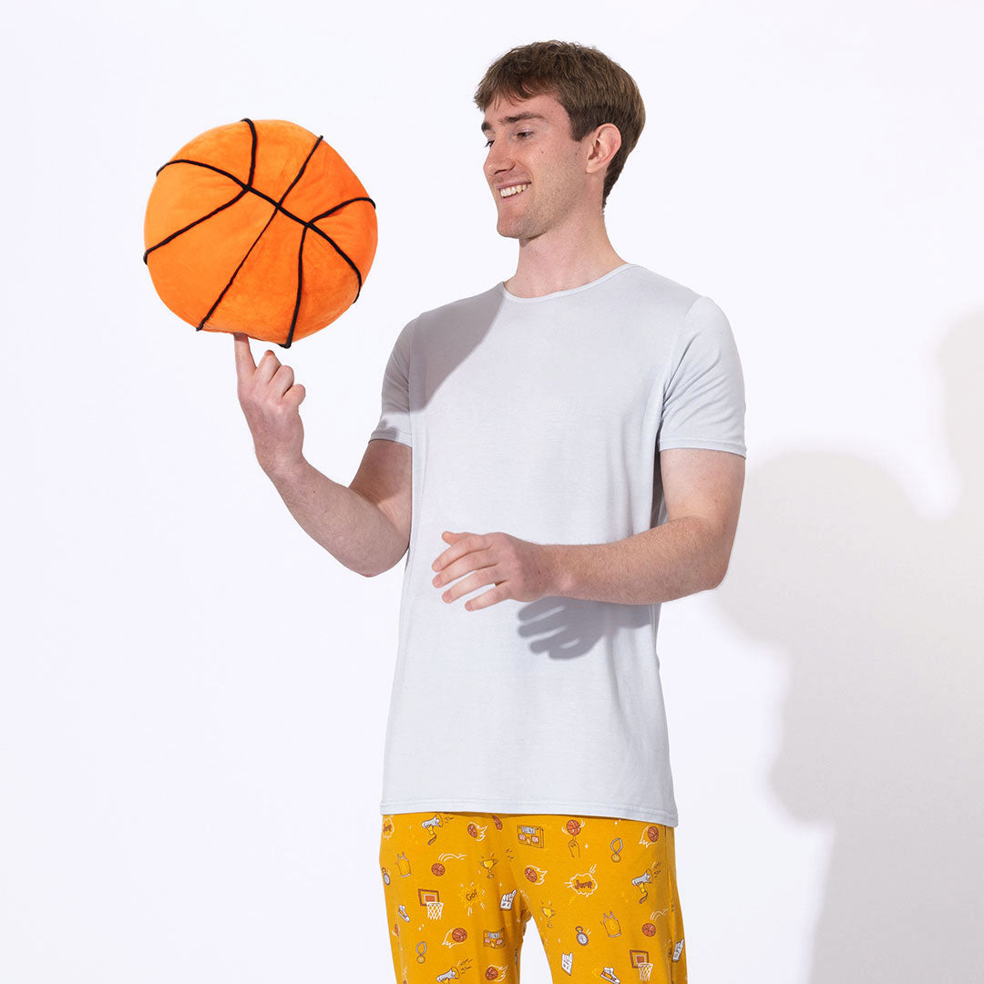 Basketball Bamboo Men's Pajama Set - HoneyBug