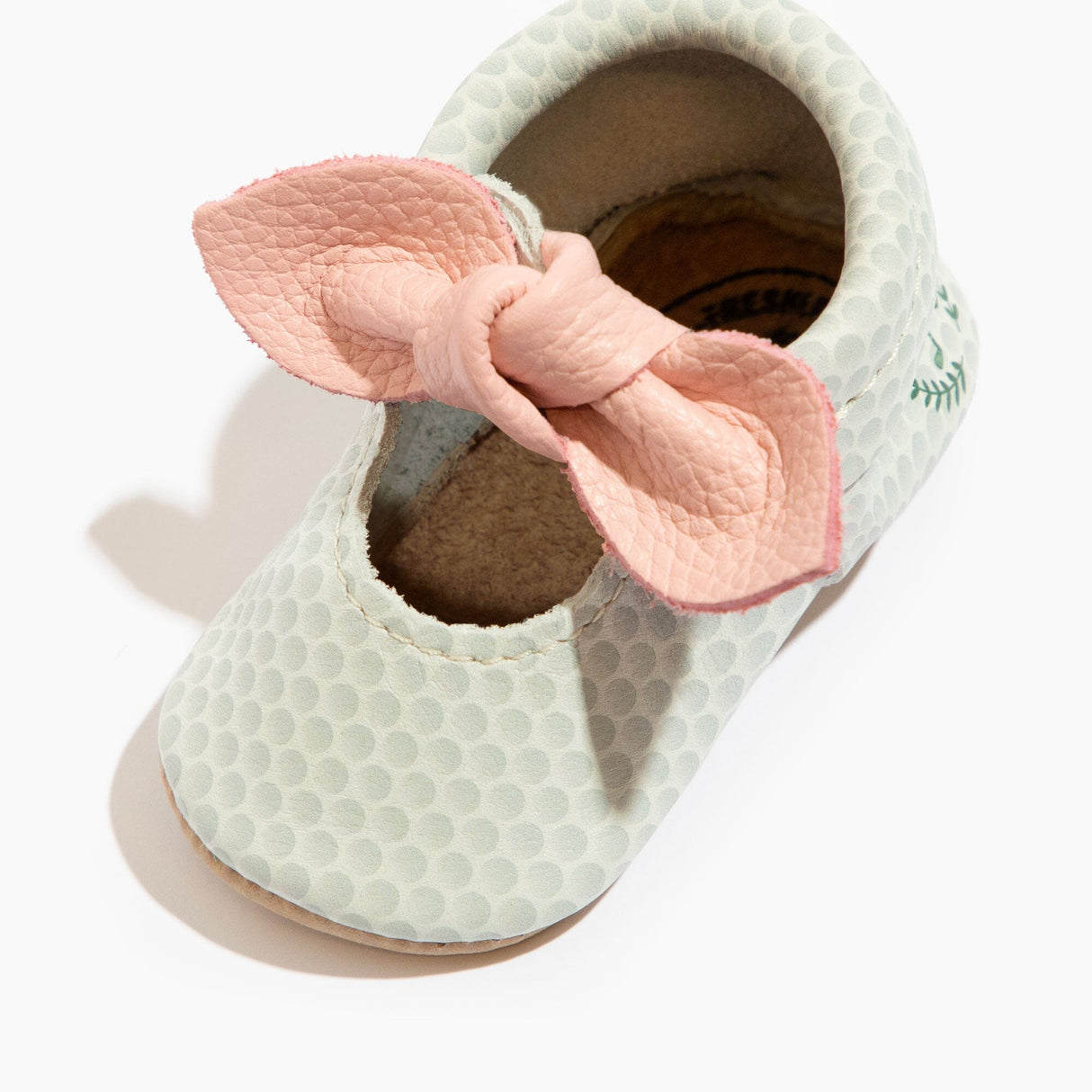 Birdie Knotted Bow Baby Shoe - HoneyBug