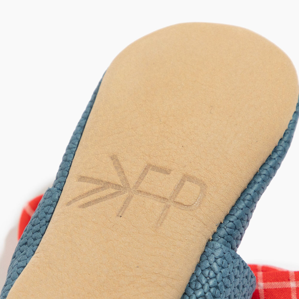 Blue Jean Knotted Bow Baby Shoe - HoneyBug